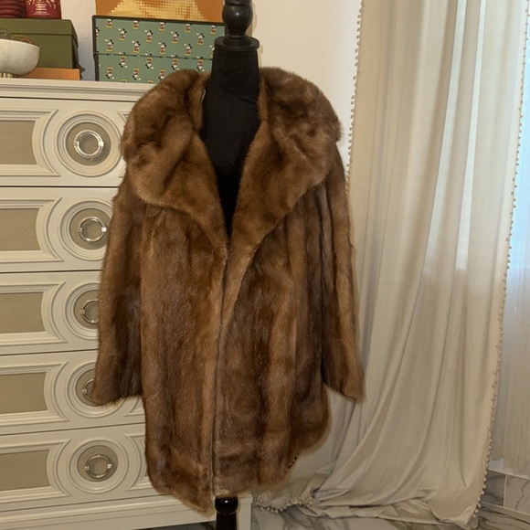 Vintage Mink Ruffled Collar, Sz L - Picture 3 of 14